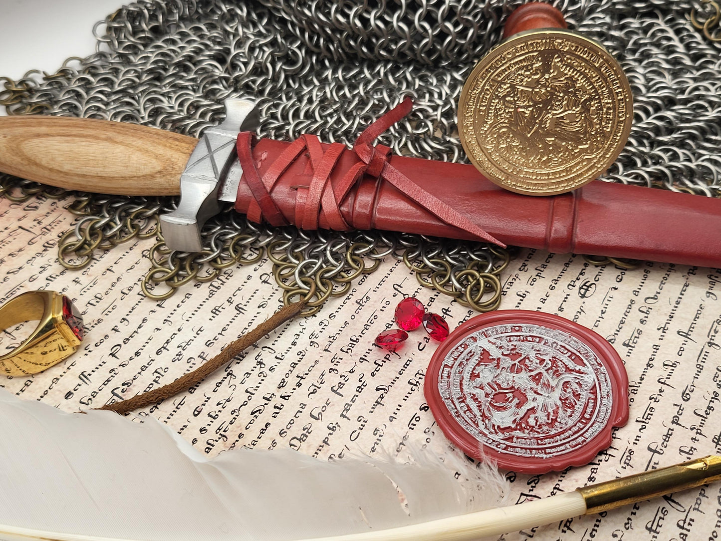 Albert II the Magnanimous, Duke of Austria - Historical Wax Seal from the 15th Century - NobleSeals