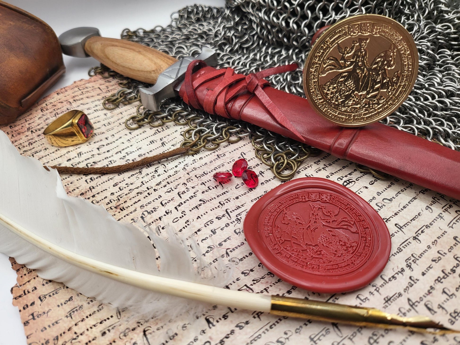 Mary of Burgundy, Duchess of Burgundy and member of House of Valois-Burgundy - Historical Wax Seal from the 15th Century - NobleSeals