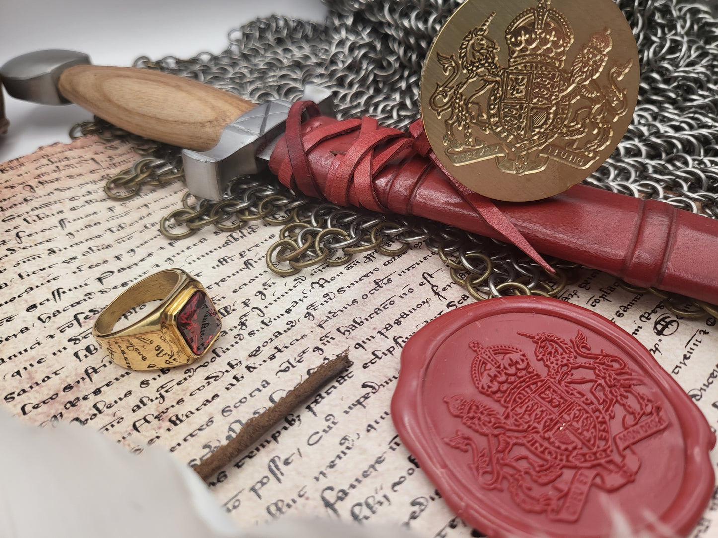 Royal Coat of Arms of the United Kingdom - The New Coat of Arms of King Charles - Wax Seal of the English Monarchy