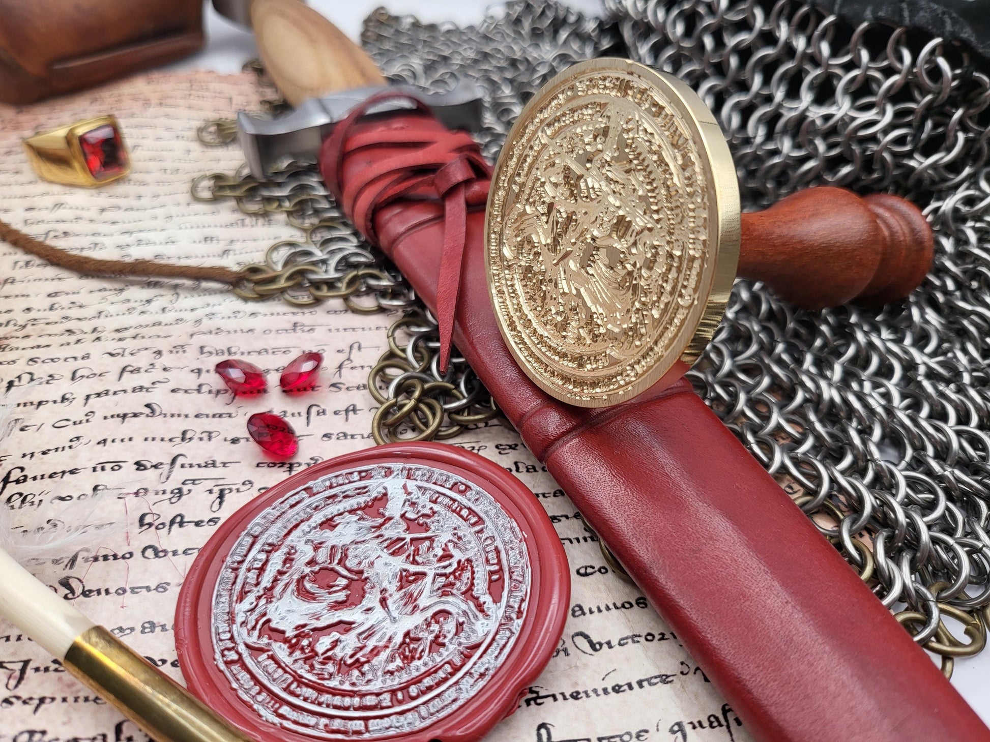 Albert II the Magnanimous, Duke of Austria - Historical Wax Seal from the 15th Century - NobleSeals