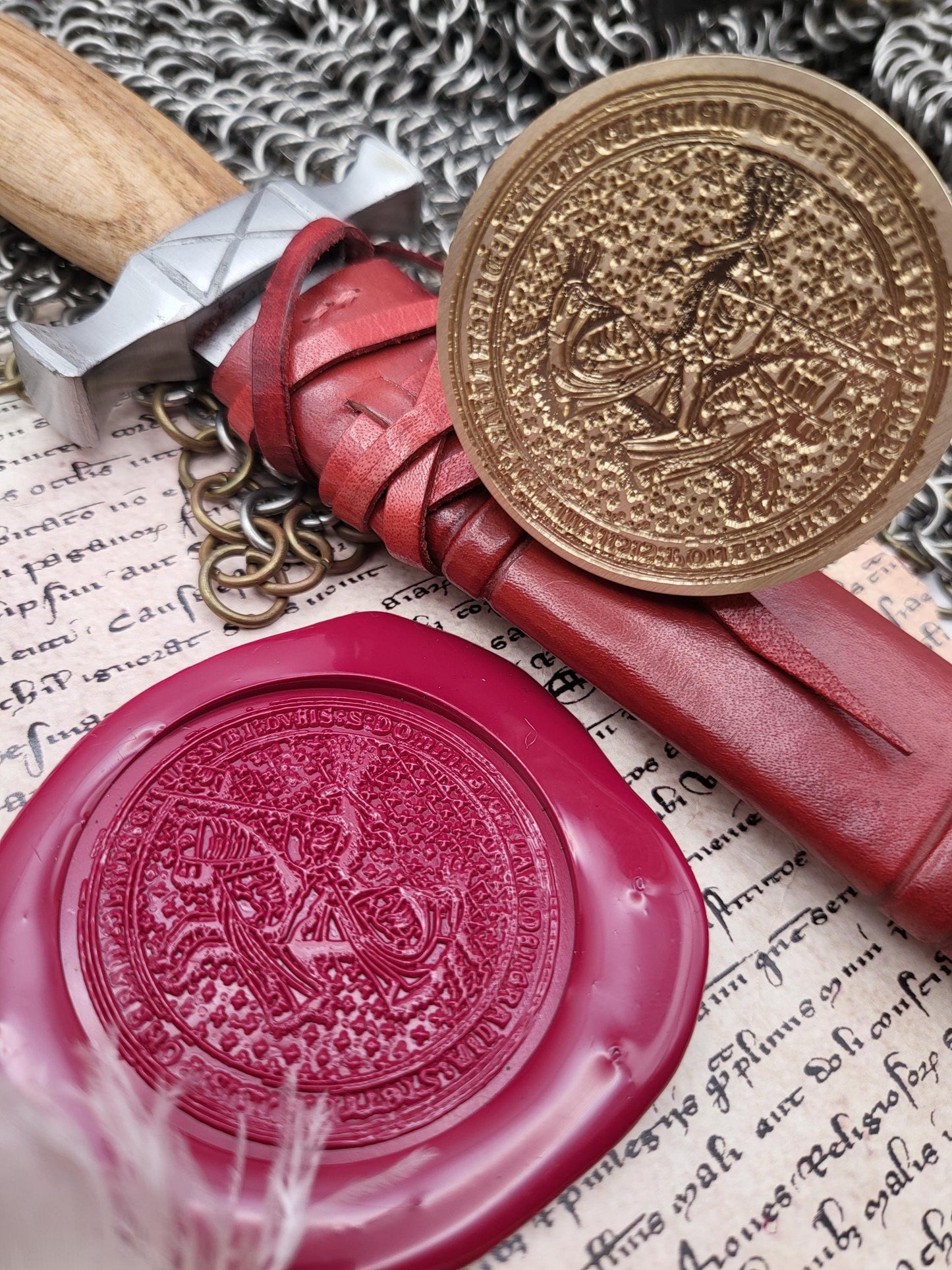 Bogislaw X "the Great" Duke of  Pomerania - Historical Wax Seal from the 15th Century - NobleSeals