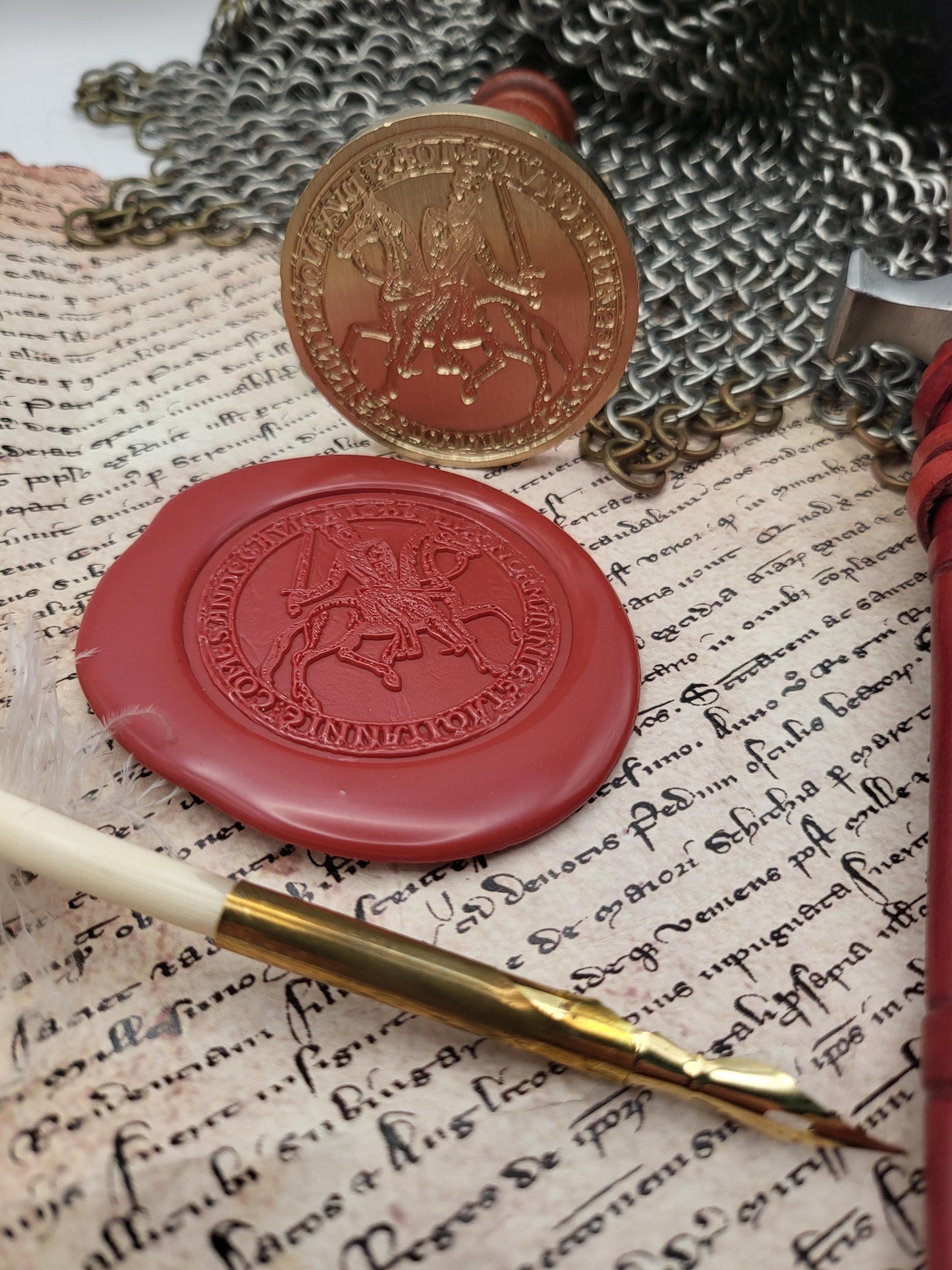 King John "Lackland" of England - Historical Wax Seal from the 12th Century - NobleSeals
