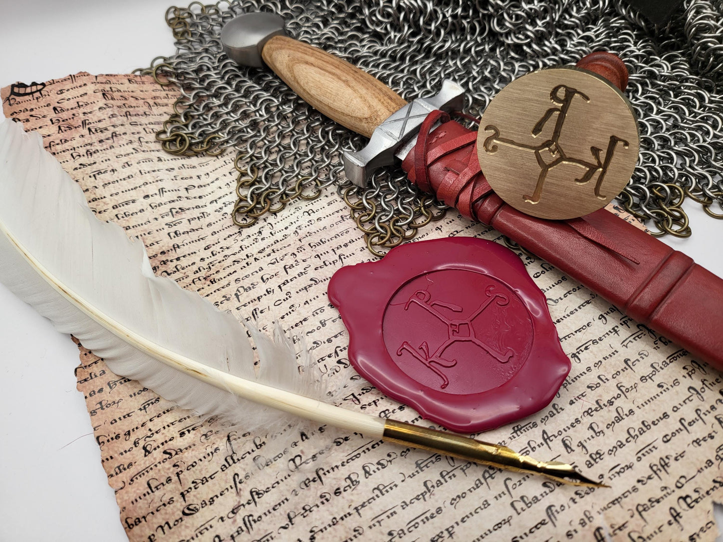 Charlemagne Holy Roman Emperor - Signum Manus - Historical Wax Seal Stamp from the 9th Century - NobleSeals
