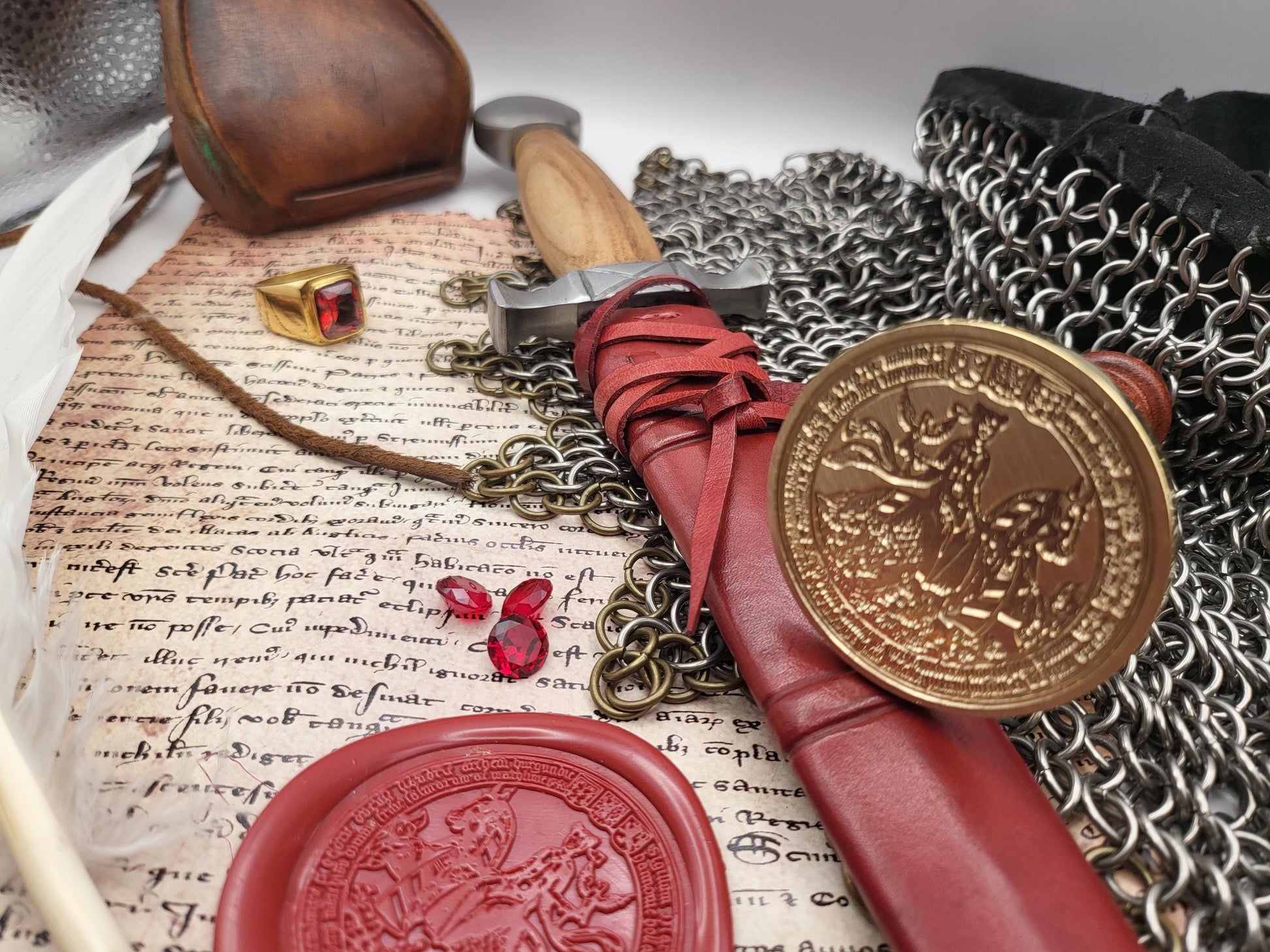 Mary of Burgundy, Duchess of Burgundy and member of House of Valois-Burgundy - Historical Wax Seal from the 15th Century - NobleSeals