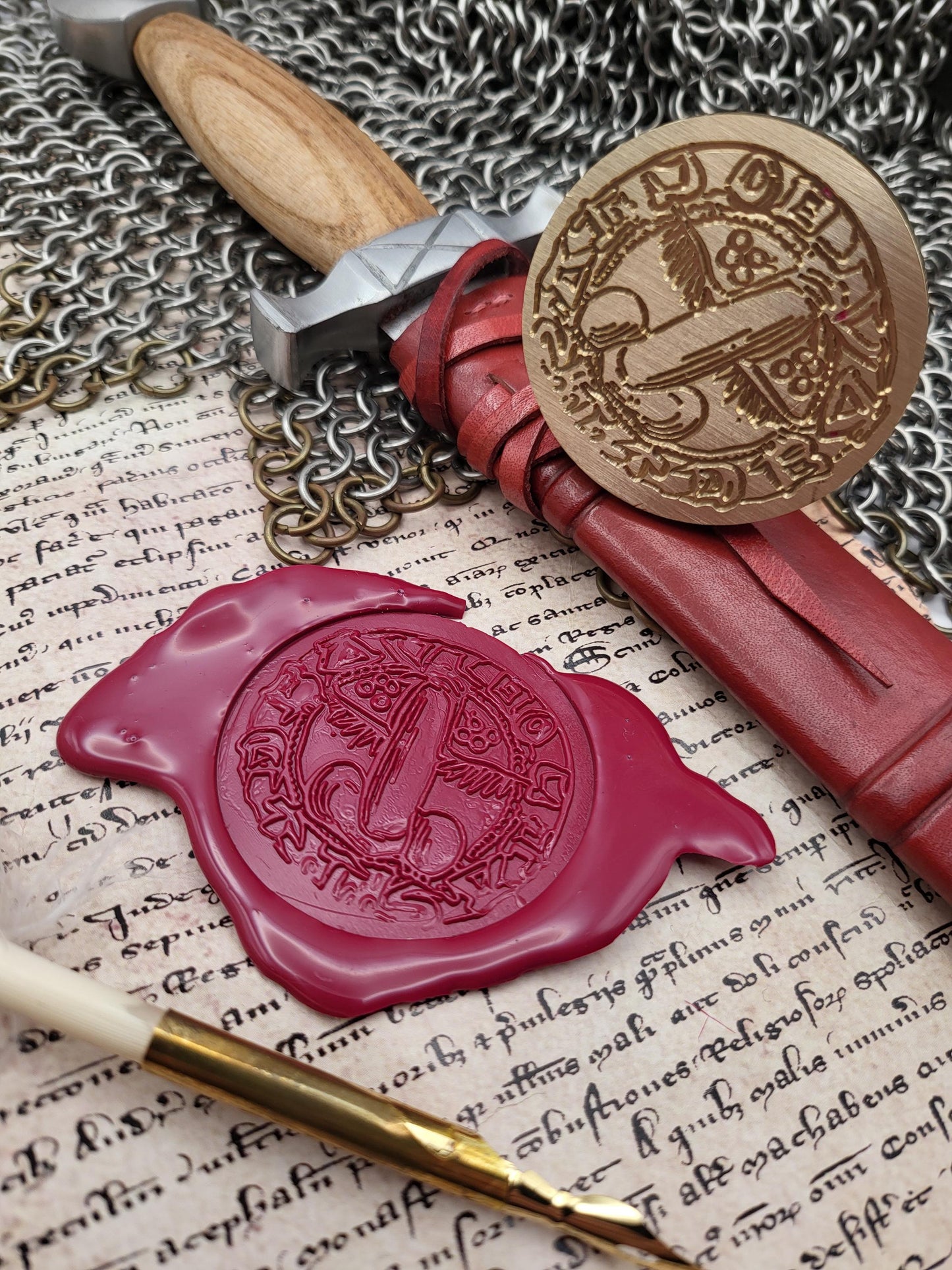 The Great Winged Phallus - Medieval Wax Seal from the 12th Century - NobleSeals