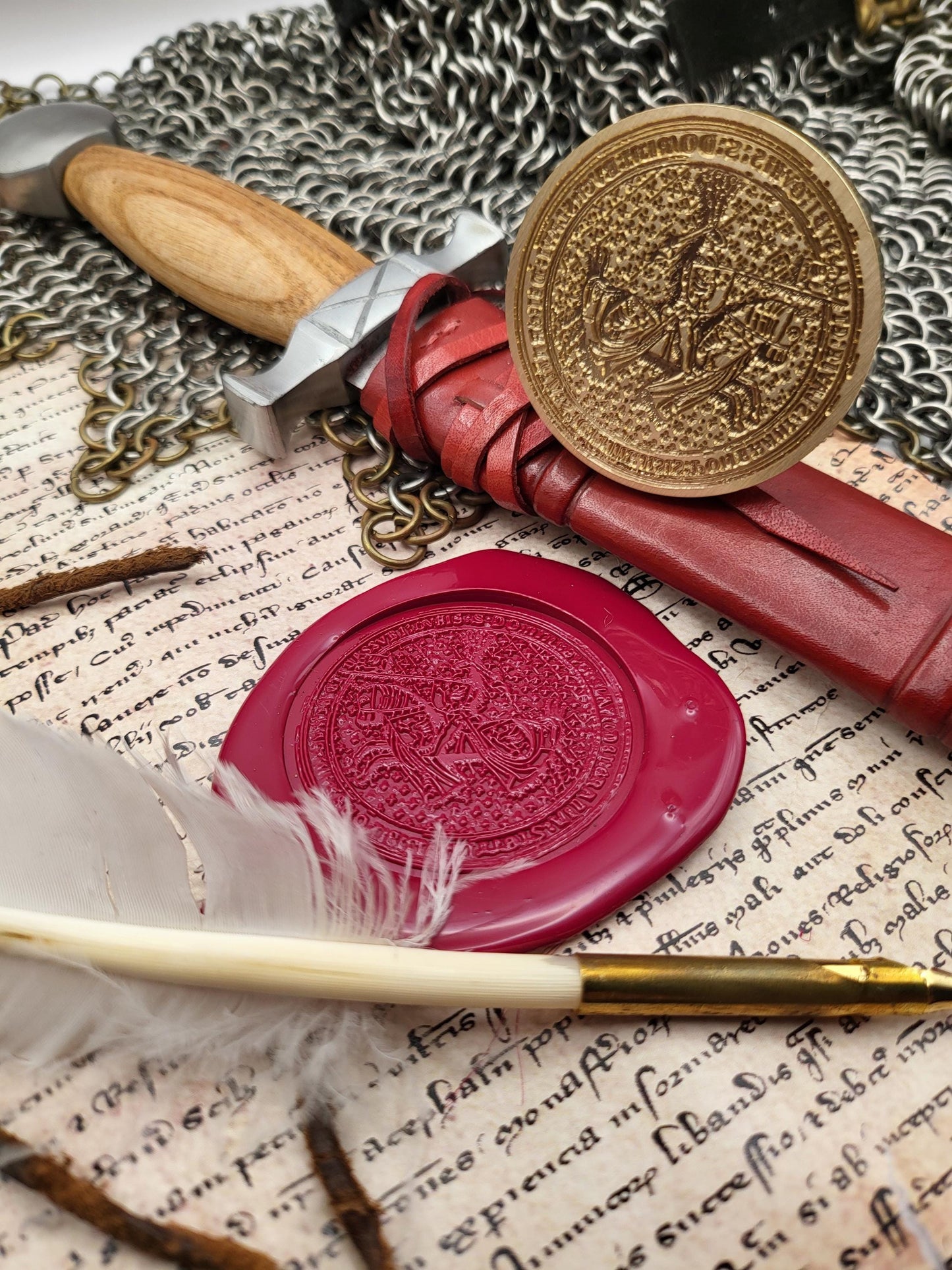 Bogislaw X "the Great" Duke of  Pomerania - Historical Wax Seal from the 15th Century - NobleSeals