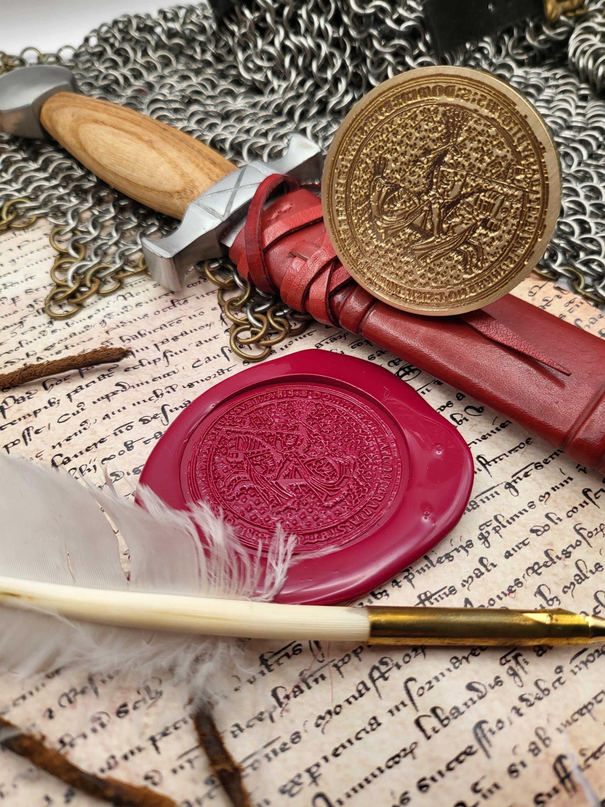 Bogislaw X "the Great" Duke of  Pomerania - Historical Wax Seal from the 15th Century - NobleSeals