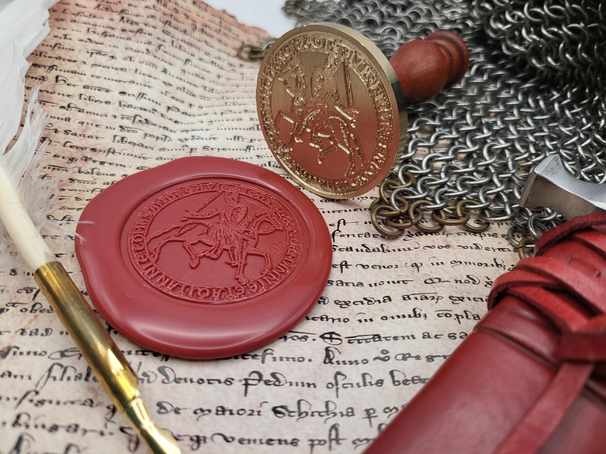 King John "Lackland" of England - Historical Wax Seal from the 12th Century - NobleSeals
