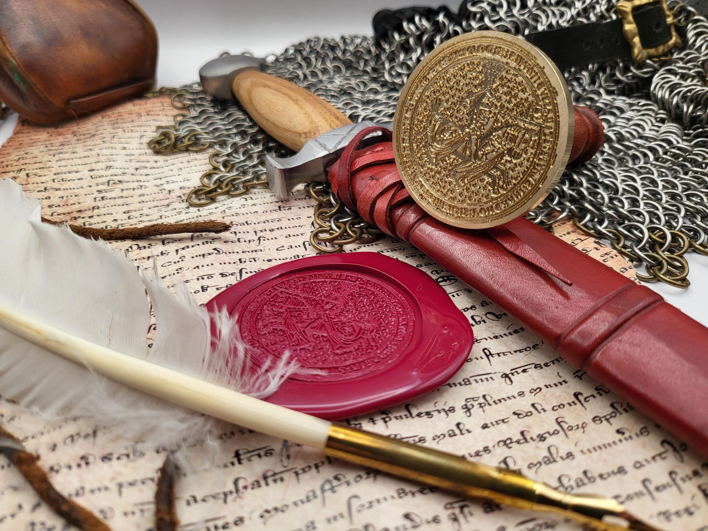 Bogislaw X "the Great" Duke of  Pomerania - Historical Wax Seal from the 15th Century - NobleSeals