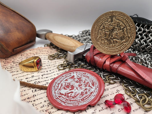 Albert II the Magnanimous, Duke of Austria - Historical Wax Seal from the 15th Century - NobleSeals