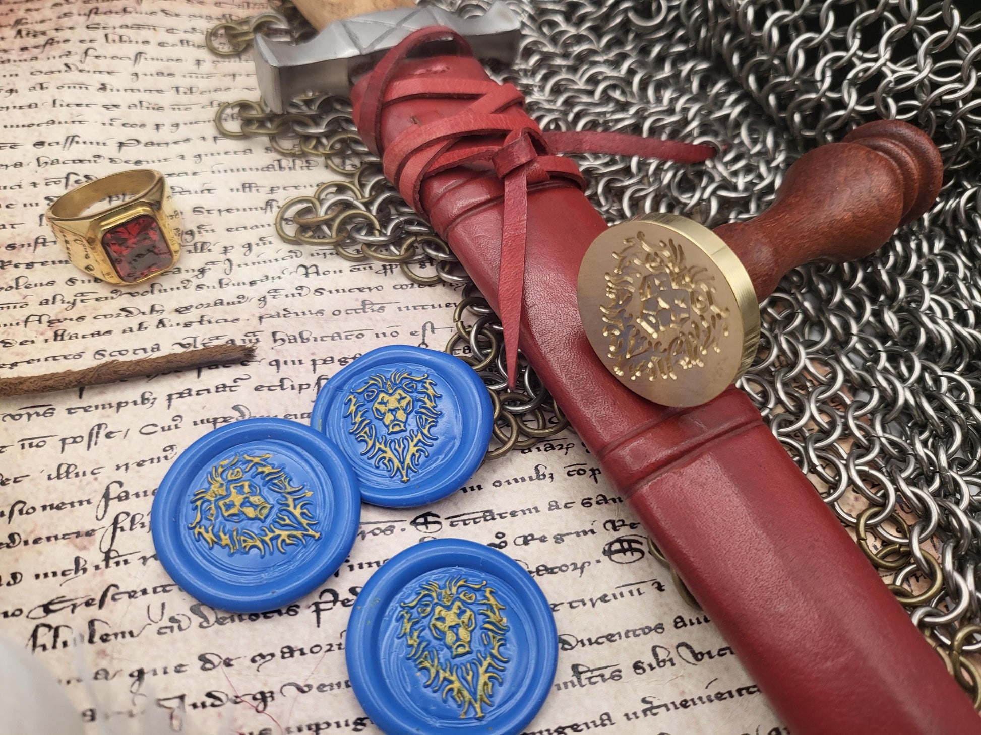 World of Warcraft - Kingdom of Stormwind and Alliance Coat of Arms - Wax Seal - NobleSeals