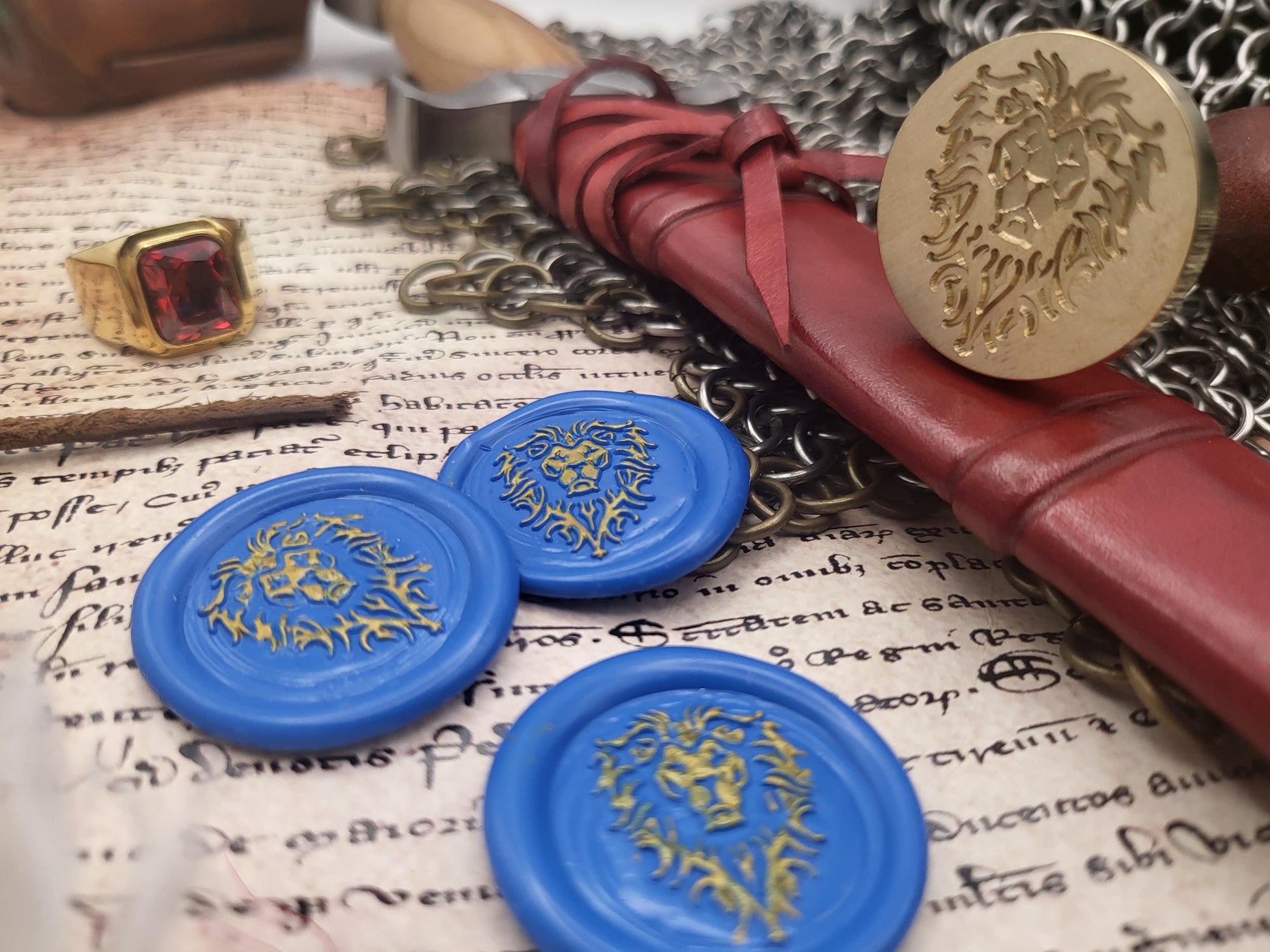 World of Warcraft - Kingdom of Stormwind and Alliance Coat of Arms - Wax Seal - NobleSeals