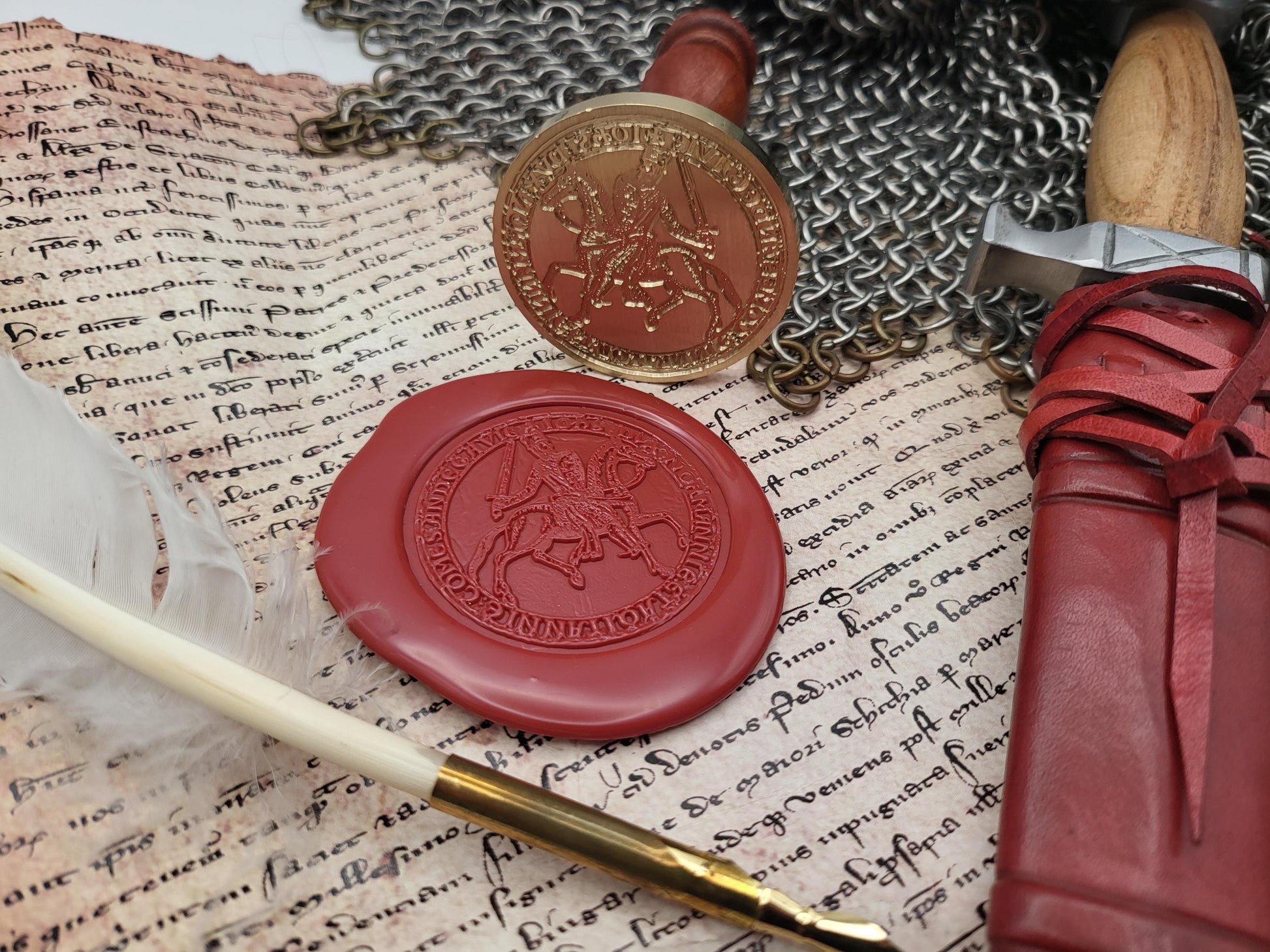 King John "Lackland" of England - Historical Wax Seal from the 12th Century - NobleSeals