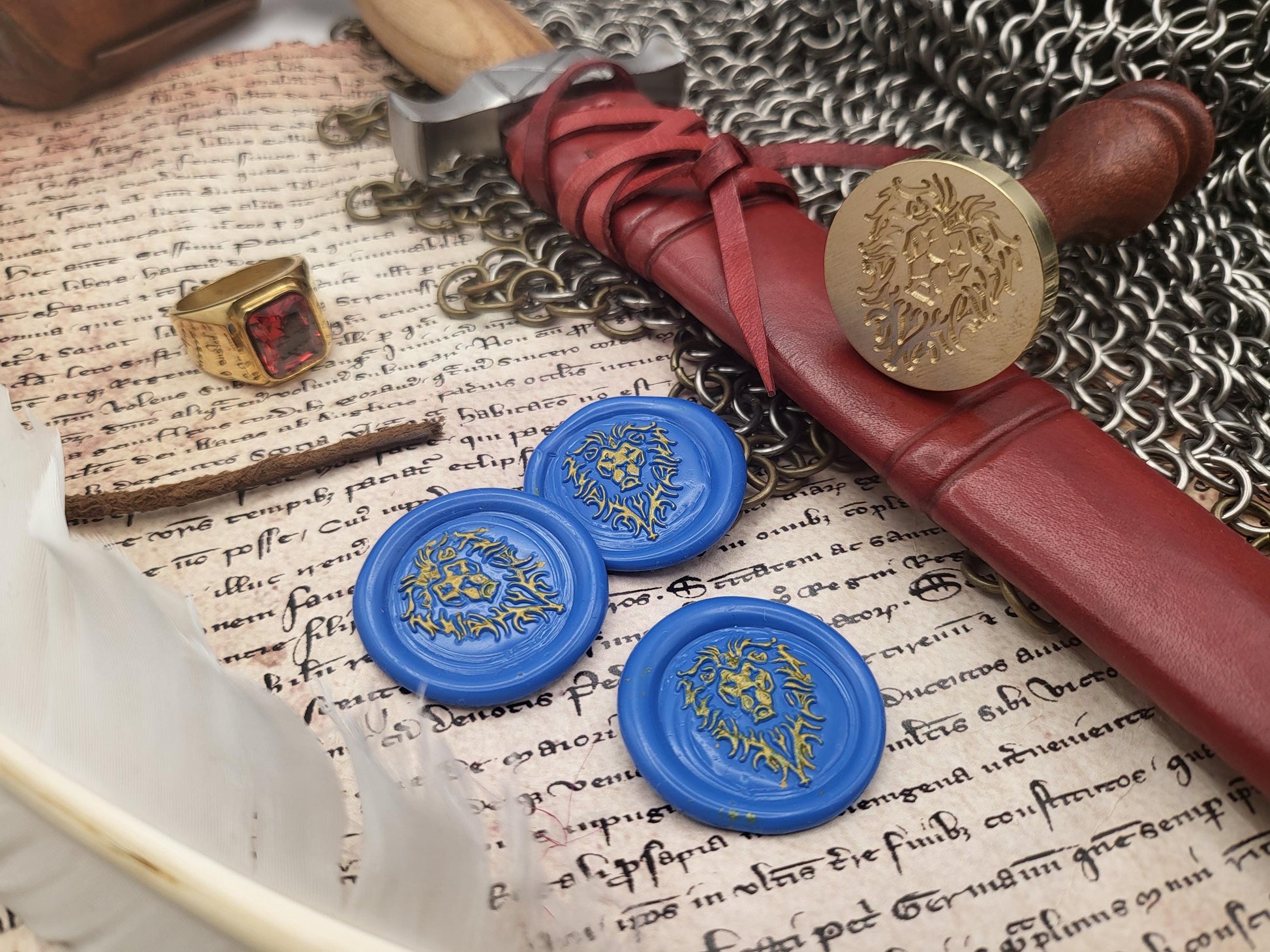 World of Warcraft - Kingdom of Stormwind and Alliance Coat of Arms - Wax Seal - NobleSeals