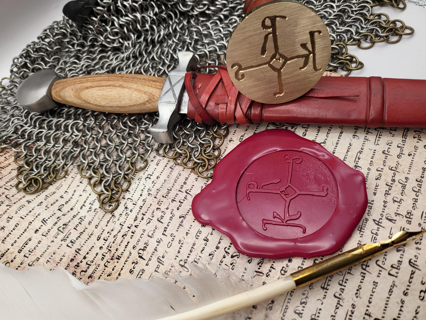 Charlemagne Holy Roman Emperor - Signum Manus - Historical Wax Seal Stamp from the 9th Century - NobleSeals
