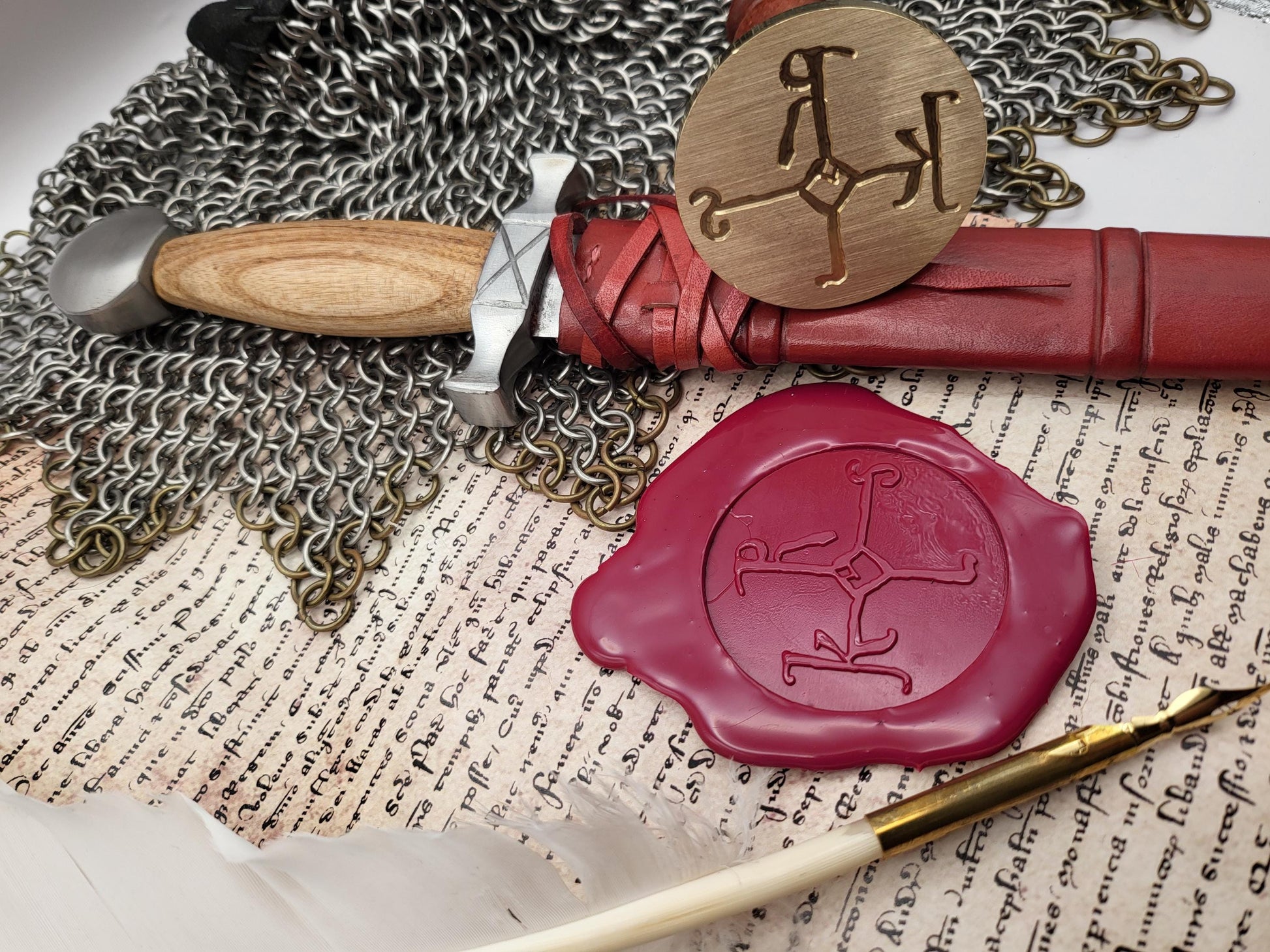 Charlemagne Holy Roman Emperor - Signum Manus  - Historical Wax Seal Stamp from the 9th Century - NobleSeals