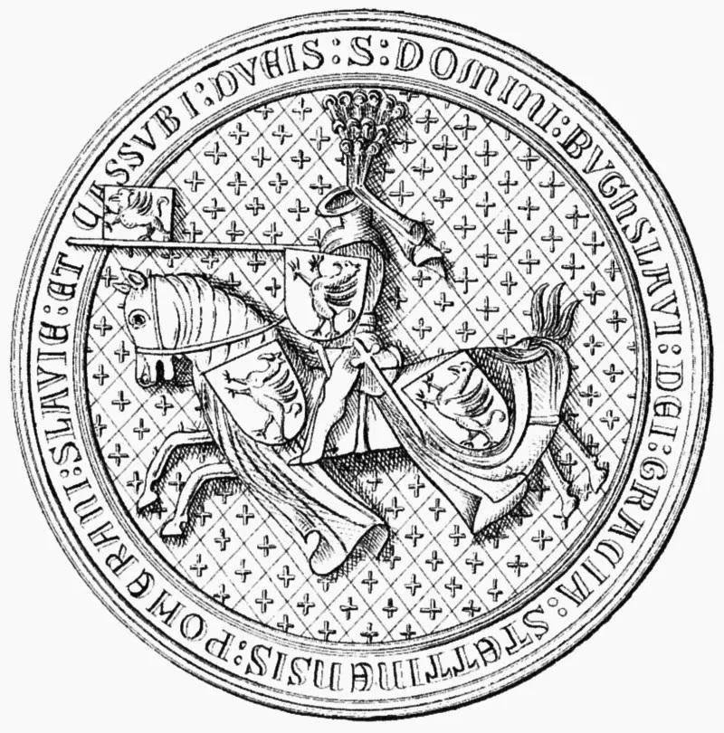 Bogislaw X "the Great" Duke of  Pomerania - Historical Wax Seal from the 15th Century - NobleSeals