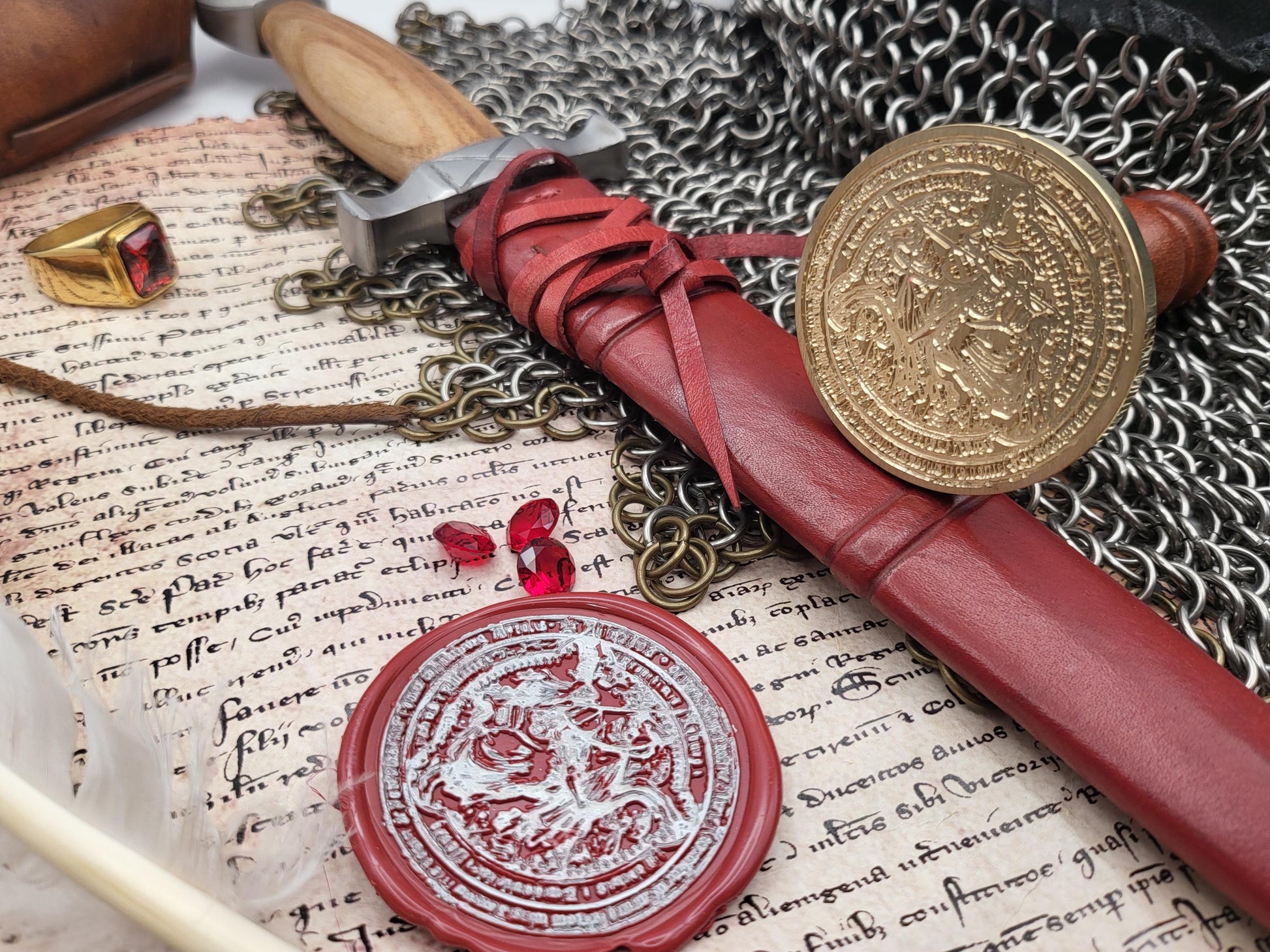 Albert II the Magnanimous, Duke of Austria - Historical Wax Seal from the 15th Century - NobleSeals