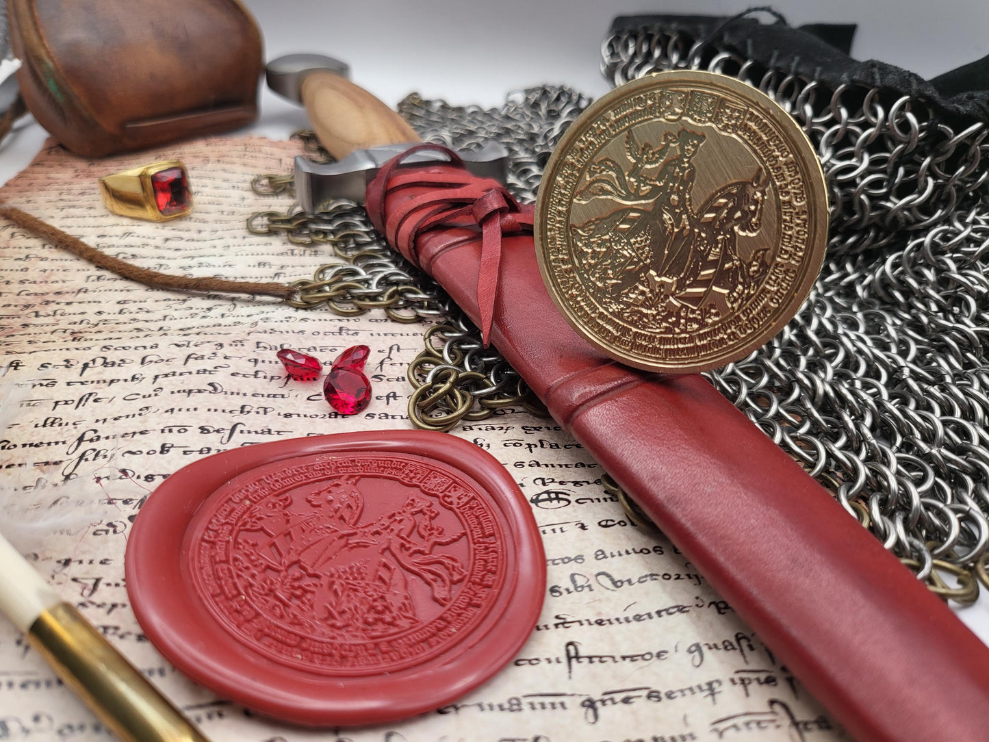 Mary of Burgundy, Duchess of Burgundy and member of House of Valois-Burgundy - Historical Wax Seal from the 15th Century - NobleSeals