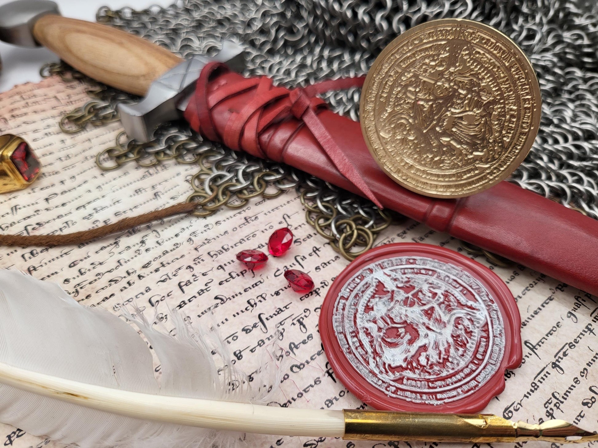 Albert II the Magnanimous, Duke of Austria - Historical Wax Seal from the 15th Century - NobleSeals