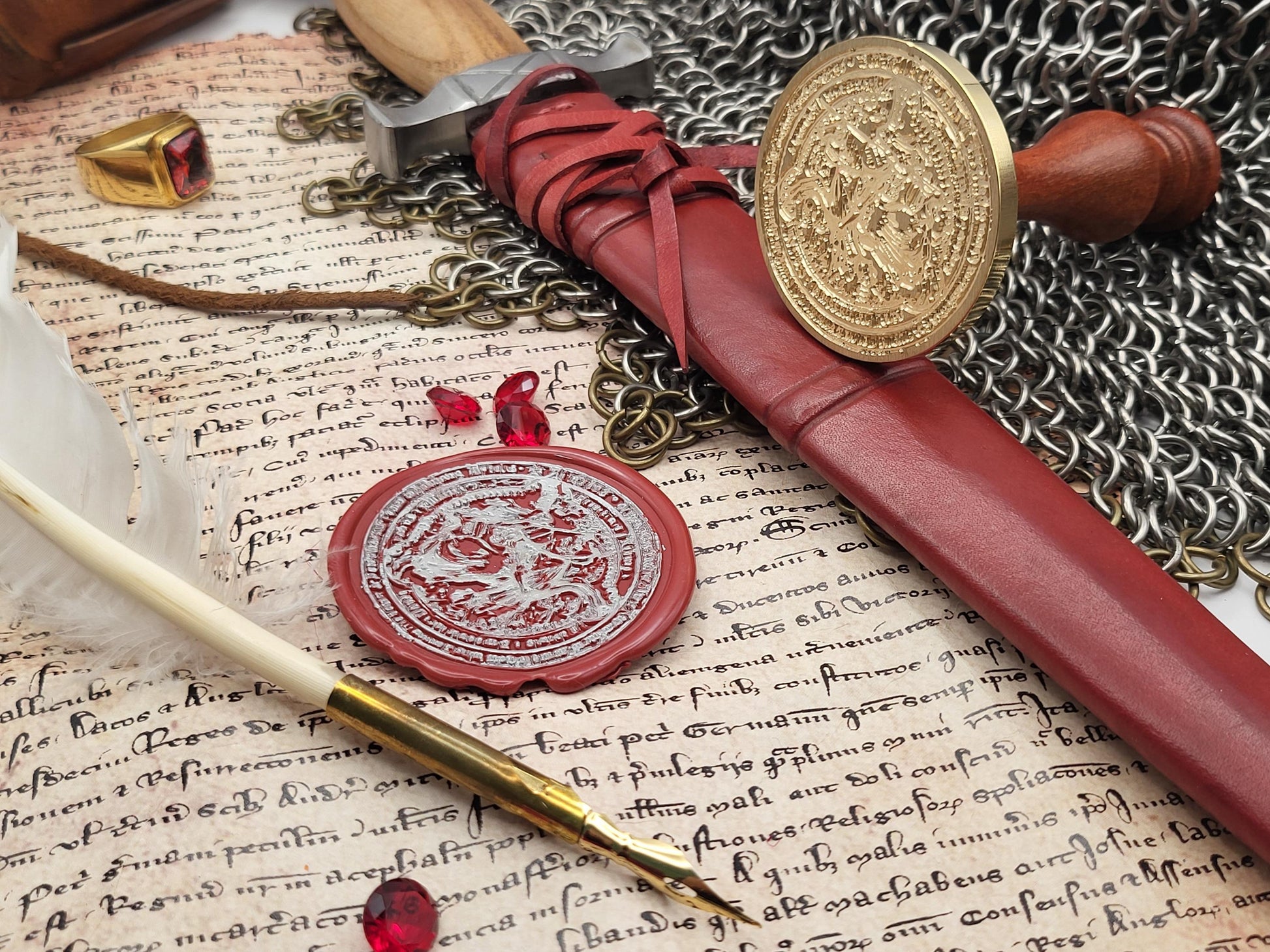 Albert II the Magnanimous, Duke of Austria - Historical Wax Seal from the 15th Century - NobleSeals