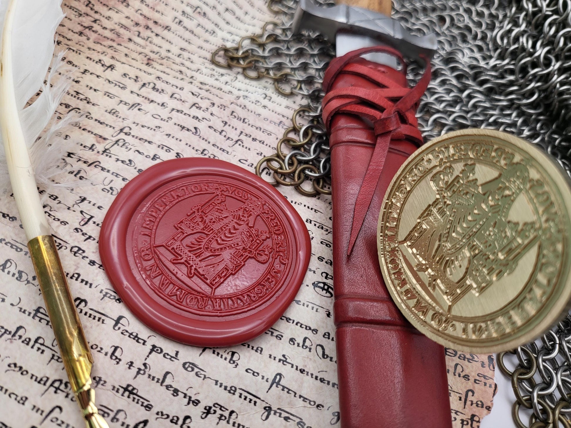 Frederick I Barbarossa - Holy Roman Emperor - Historical Wax Seal from the 12th Century - NobleSeals