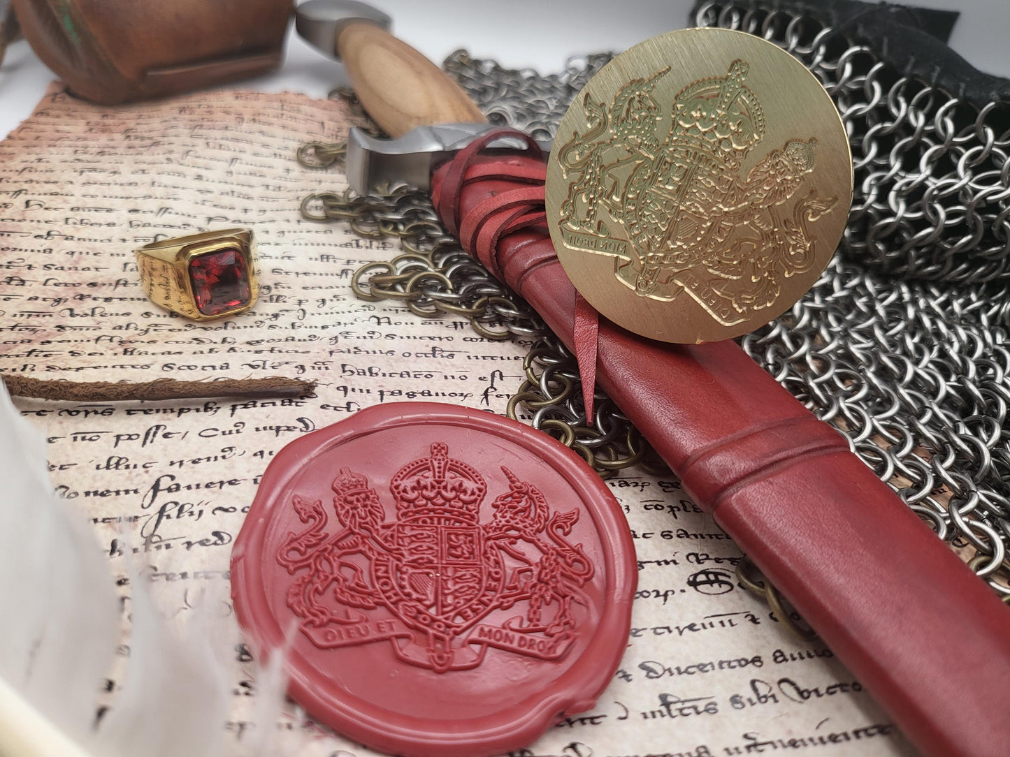Royal Coat of Arms of the United Kingdom - The New Coat of Arms of King Charles - Wax Seal of the English Monarchy - NobleSeals
