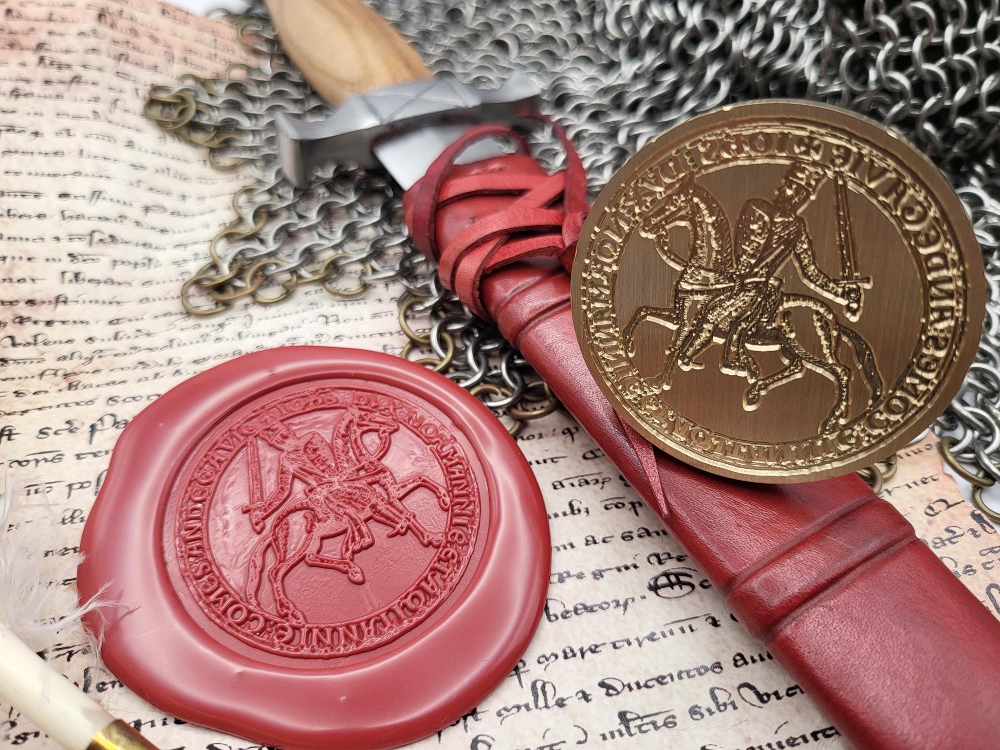 King John "Lackland" of England - Historical Wax Seal from the 12th Century - NobleSeals