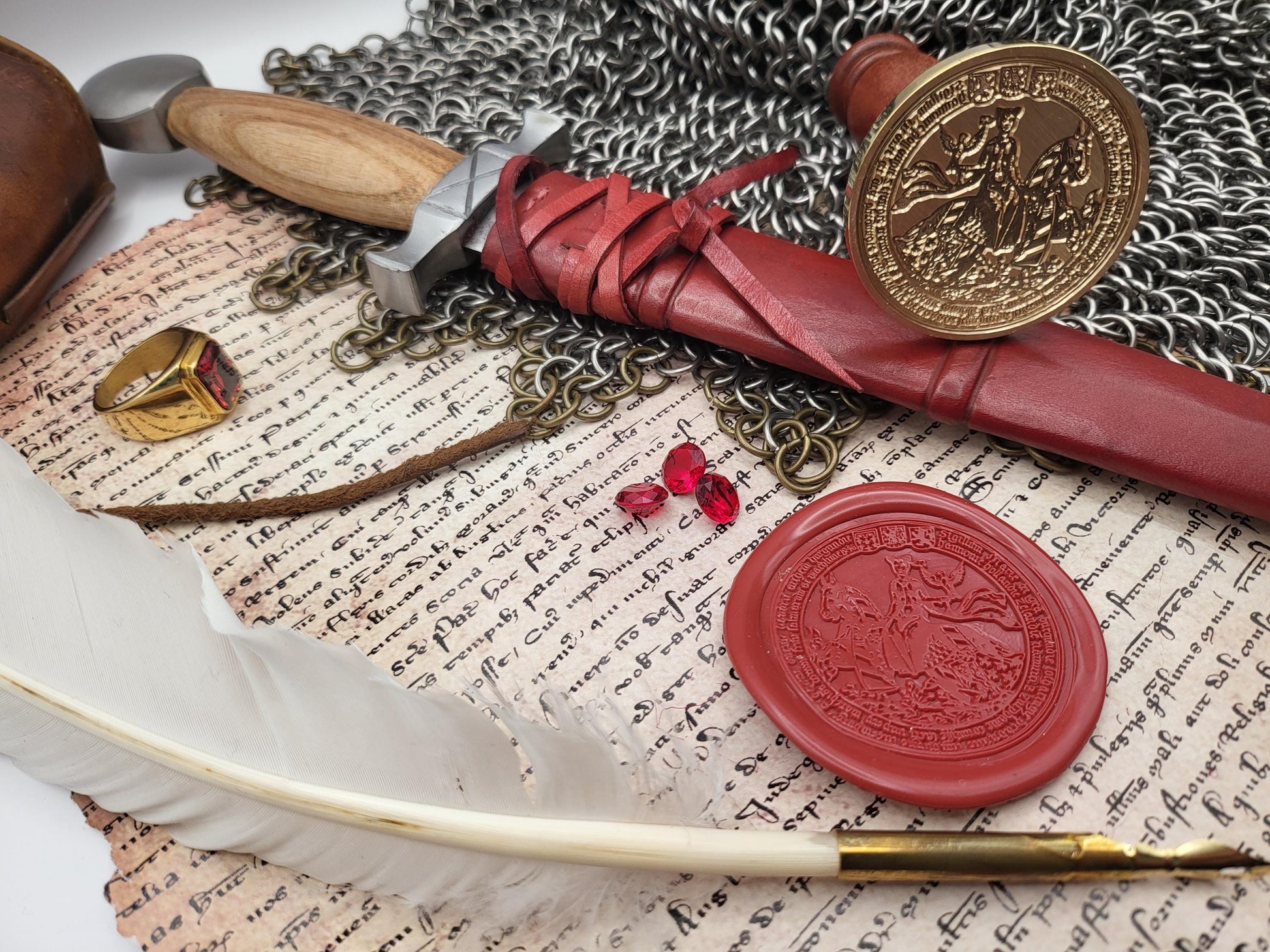 Mary of Burgundy, Duchess of Burgundy and member of House of Valois-Burgundy - Historical Wax Seal from the 15th Century - NobleSeals