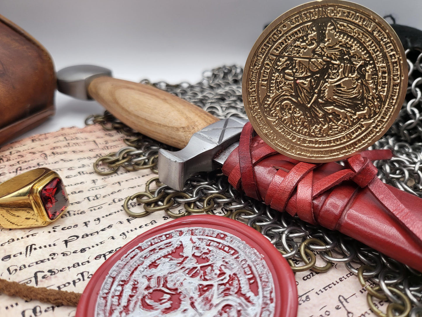 Albert II the Magnanimous, Duke of Austria - Historical Wax Seal from the 15th Century - NobleSeals