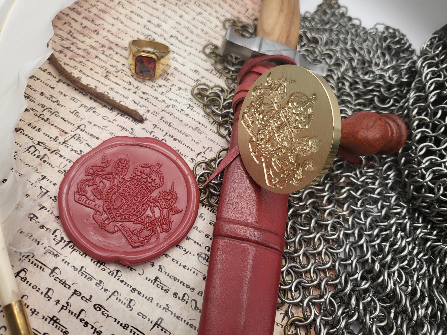 Royal Coat of Arms of the United Kingdom - The New Coat of Arms of King Charles - Wax Seal of the English Monarchy - NobleSeals