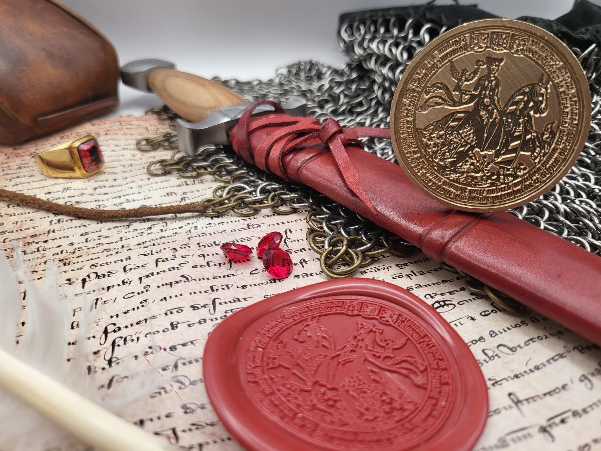 Mary of Burgundy, Duchess of Burgundy and member of House of Valois-Burgundy - Historical Wax Seal from the 15th Century - NobleSeals