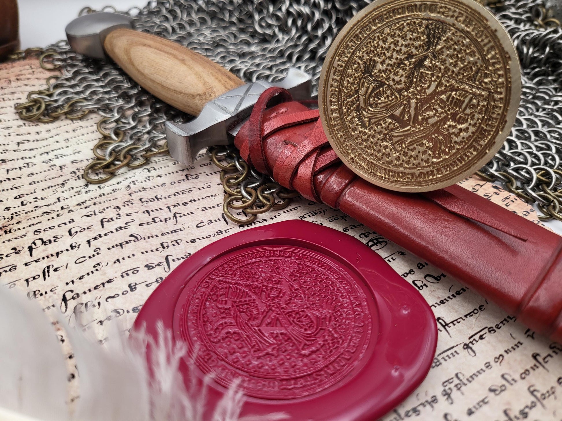 Bogislaw X "the Great" Duke of  Pomerania - Historical Wax Seal from the 15th Century - NobleSeals