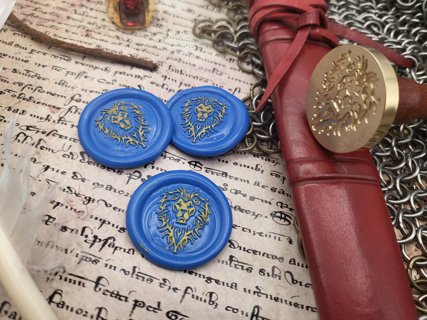 World of Warcraft - Kingdom of Stormwind and Alliance Coat of Arms - Wax Seal - NobleSeals