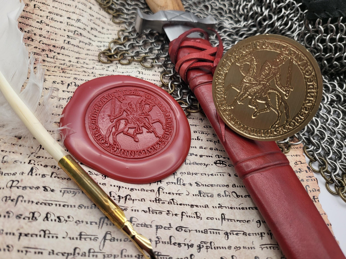 King John "Lackland" of England - Historical Wax Seal from the 12th Century - NobleSeals