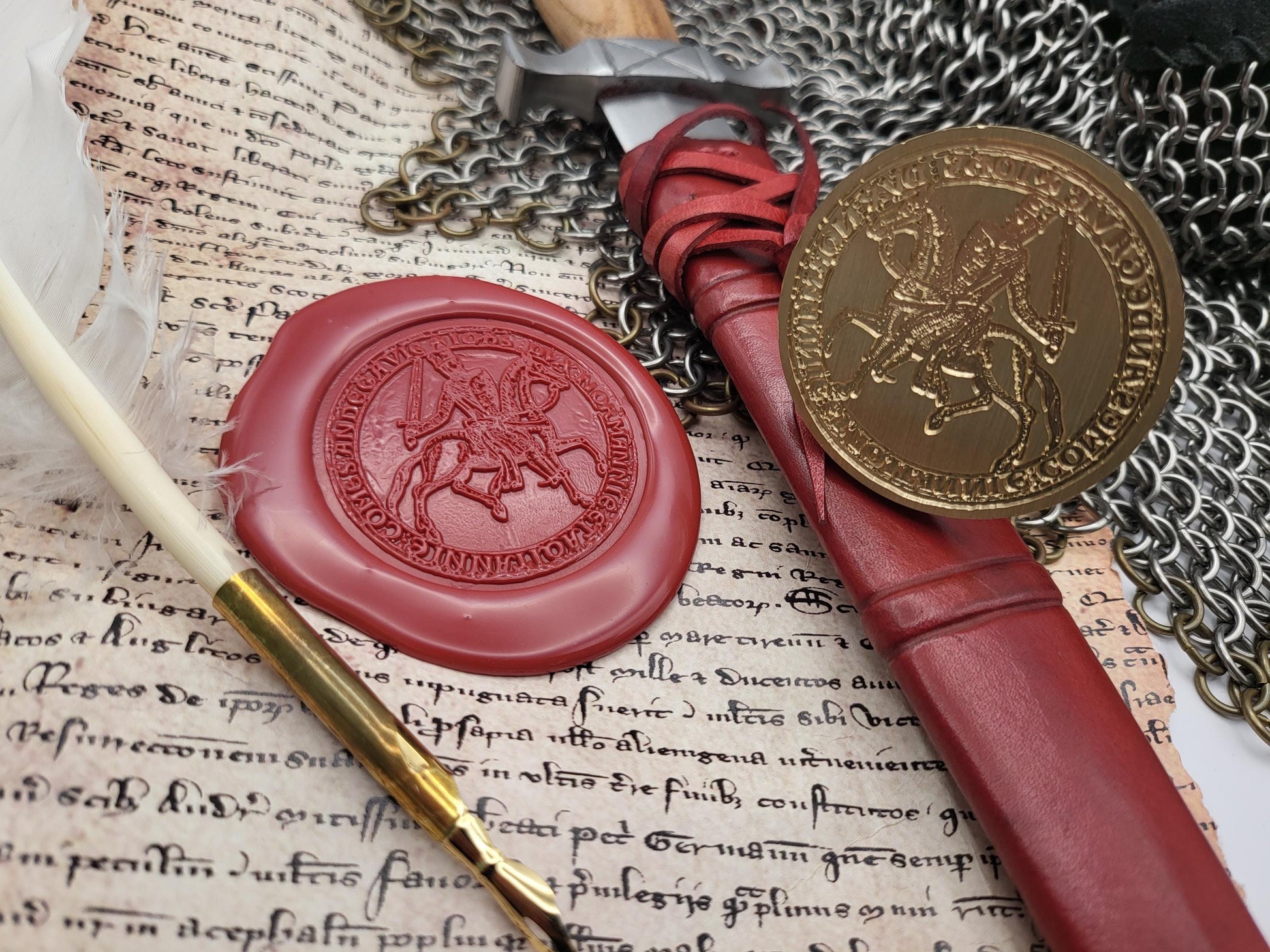 King John "Lackland" of England - Historical Wax Seal from the 12th Century - NobleSeals