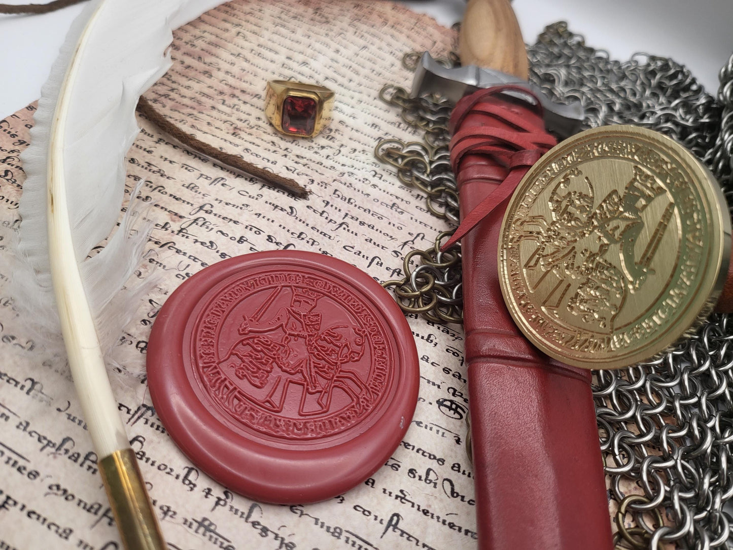 Edward the 1st "Longshanks", King of England - Historical Wax Seal from the 13th Century