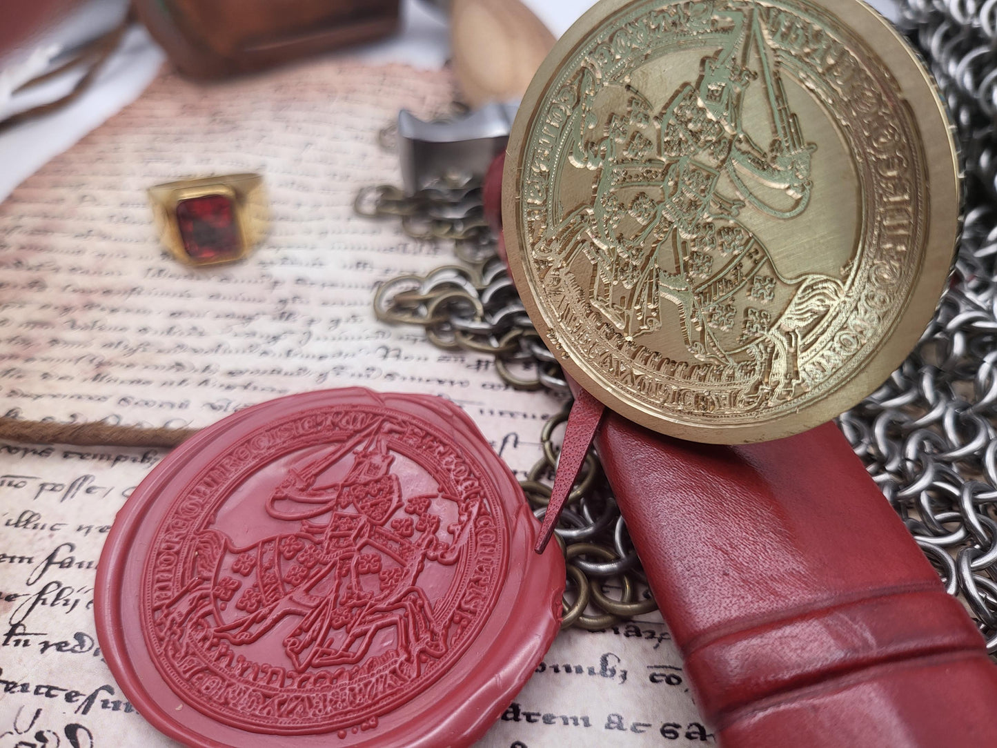 Sir Thomas de Beauchamp, 11th Earl of Warwick - Historical Wax Seal from the 14th Century