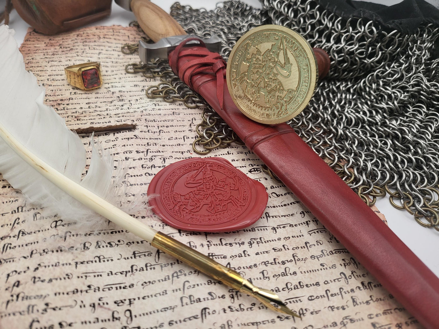 Sir Thomas de Beauchamp, 11th Earl of Warwick - Historical Wax Seal from the 14th Century