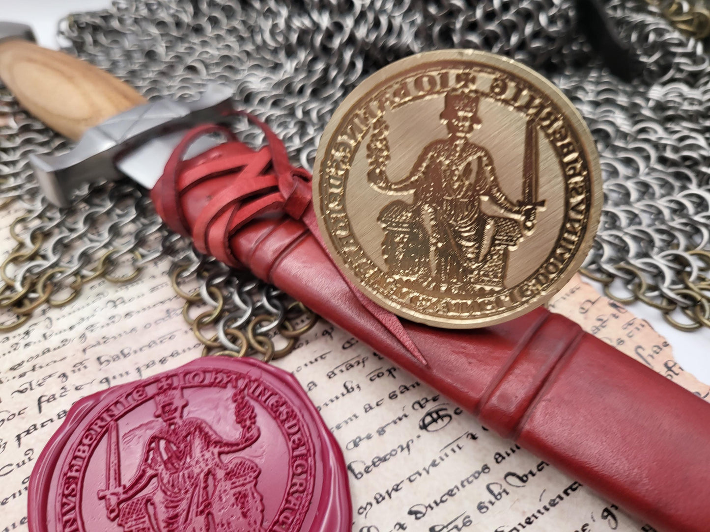 King John "Lackland" of England - Historical Wax Seal from the 12th Century - Magna Carta