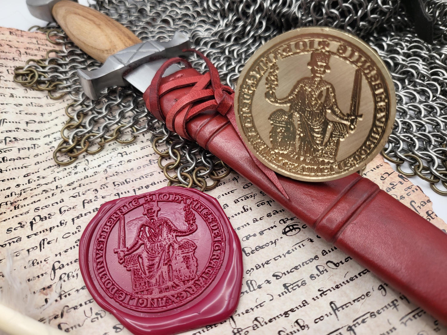 King John "Lackland" of England - Historical Wax Seal from the 12th Century - Magna Carta