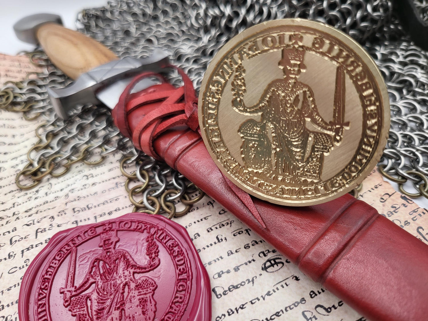 King John "Lackland" of England - Historical Wax Seal from the 12th Century - Magna Carta