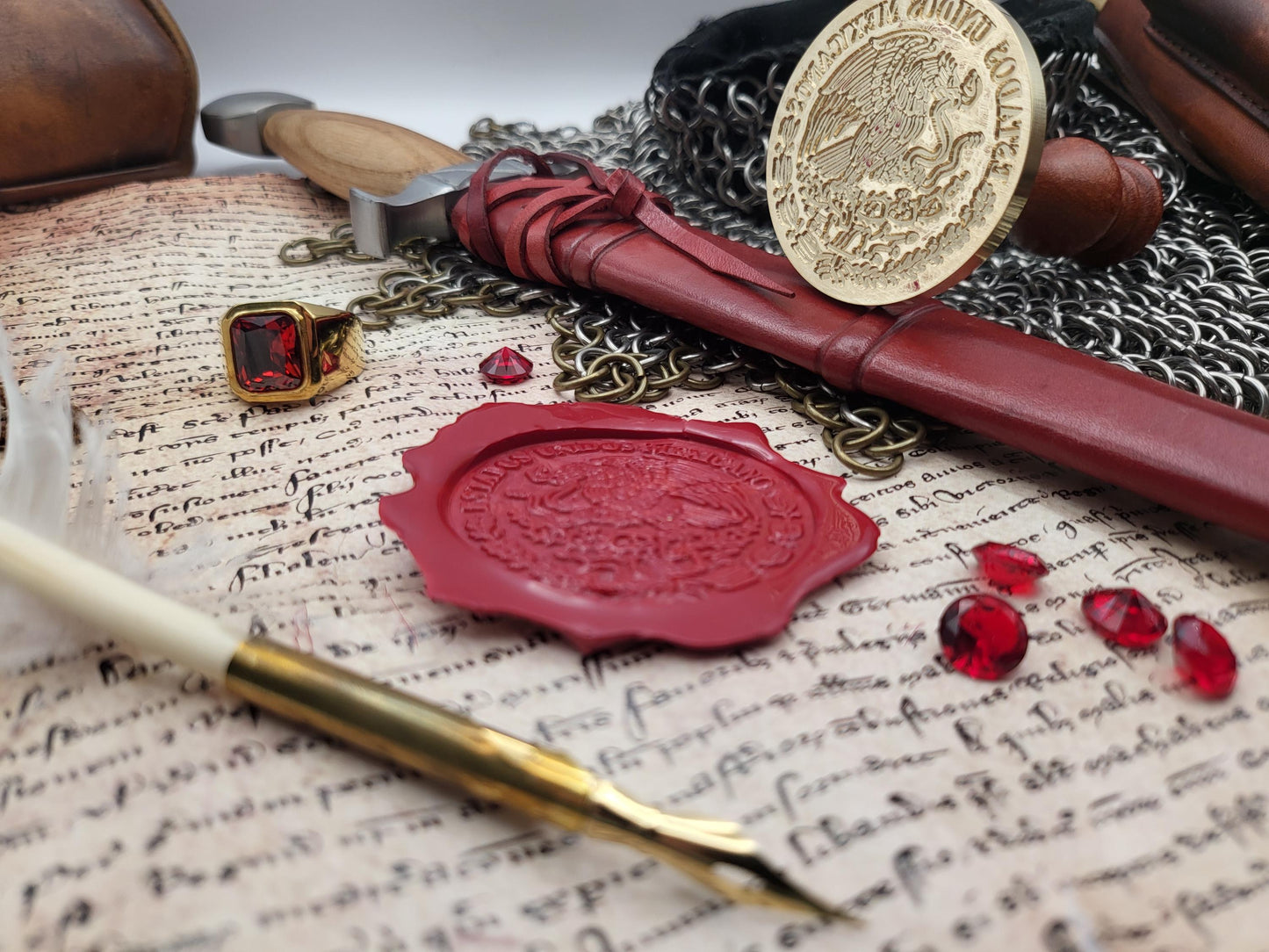 Mexico Coat of Arms – The Eagle and the Serpent - Wax Seal Stamp - Escudo Nacional de México