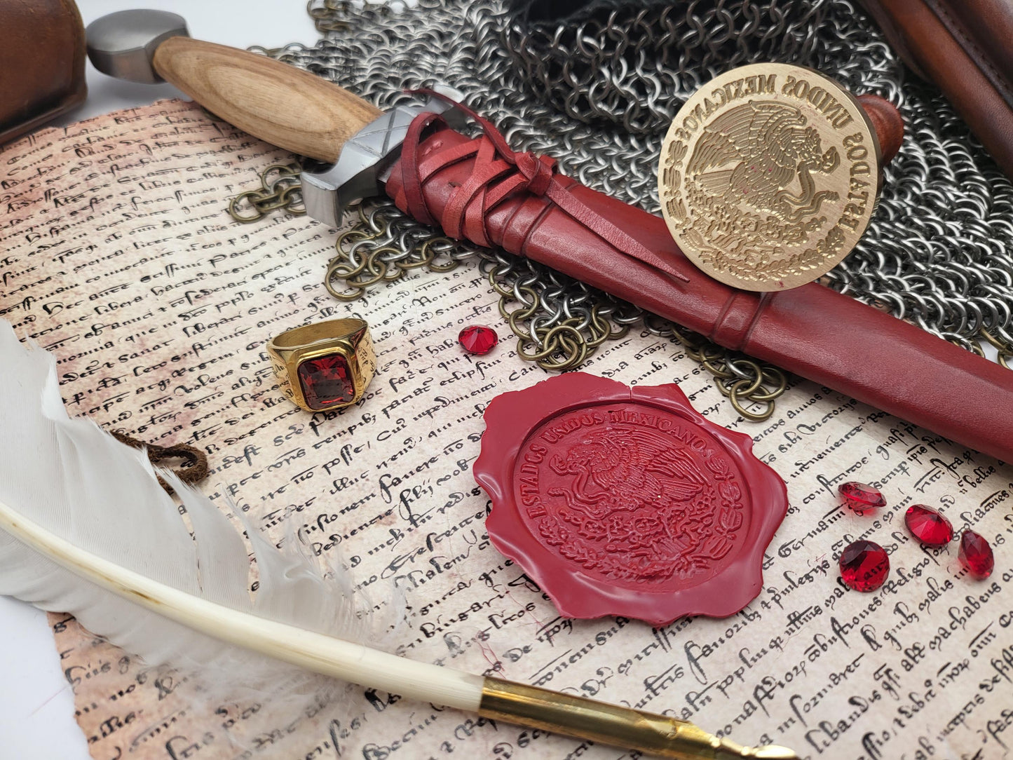 Mexico Coat of Arms – The Eagle and the Serpent - Wax Seal Stamp - Escudo Nacional de México