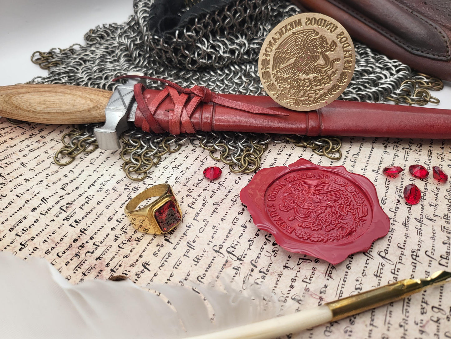Mexico Coat of Arms – The Eagle and the Serpent - Wax Seal Stamp - Escudo Nacional de México
