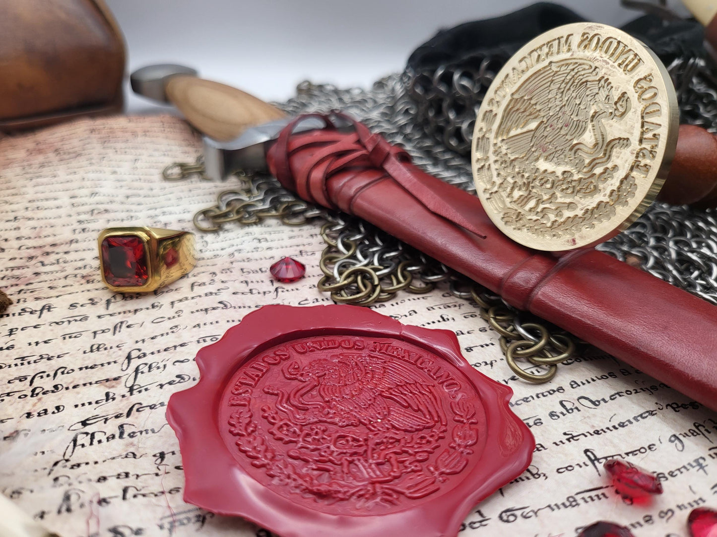 Mexico Coat of Arms – The Eagle and the Serpent - Wax Seal Stamp - Escudo Nacional de México