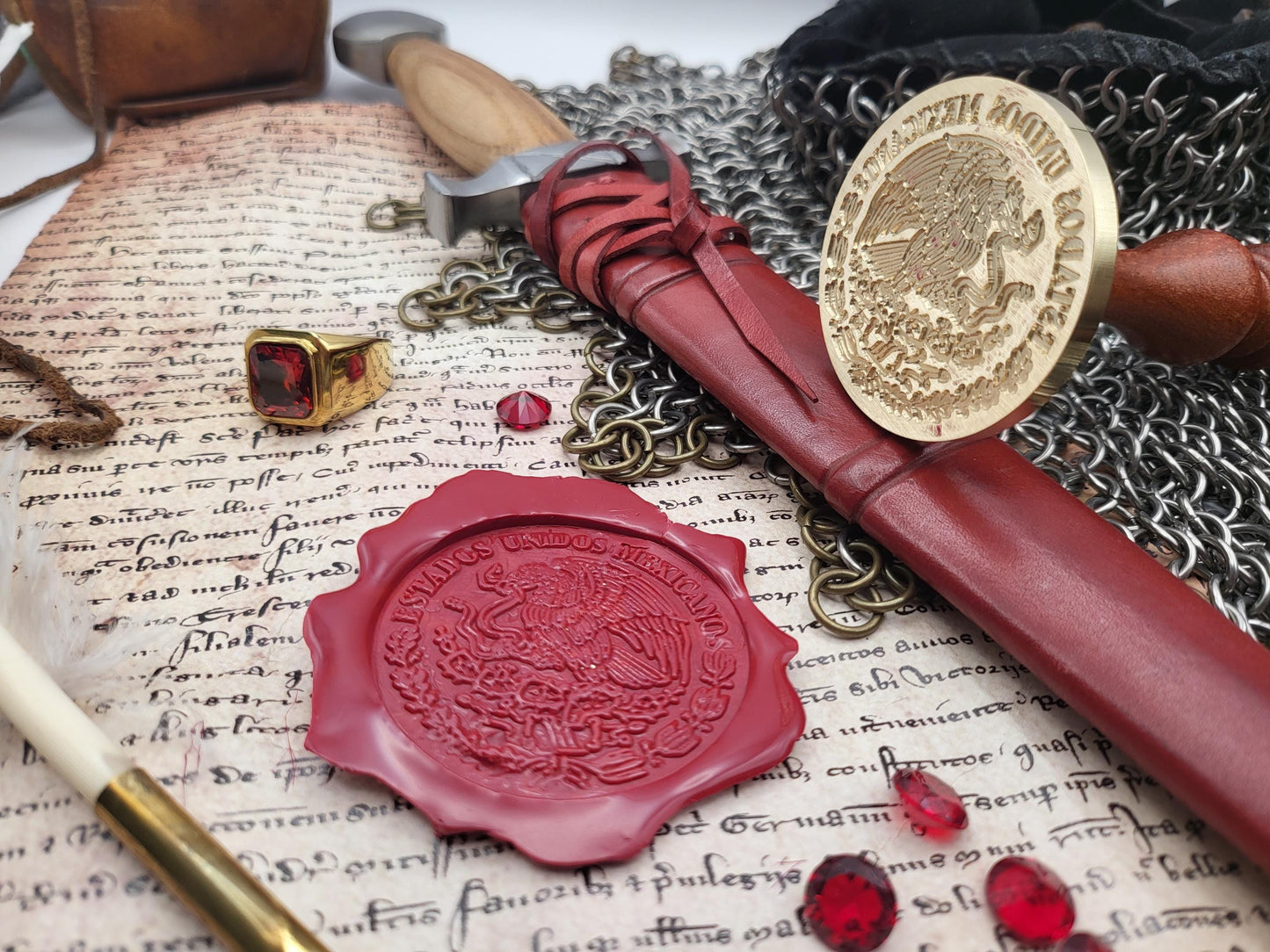 Mexico Coat of Arms – The Eagle and the Serpent - Wax Seal Stamp - Escudo Nacional de México