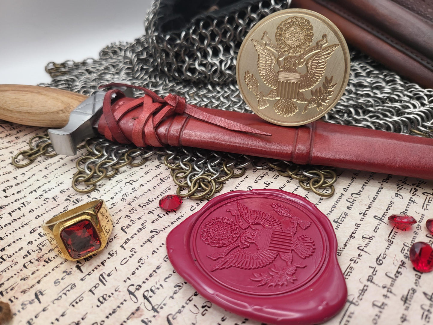 The Great Seal of the United States of America from 1902 – The Emblem of Liberty and Sovereignty - Wax Seal Stamp