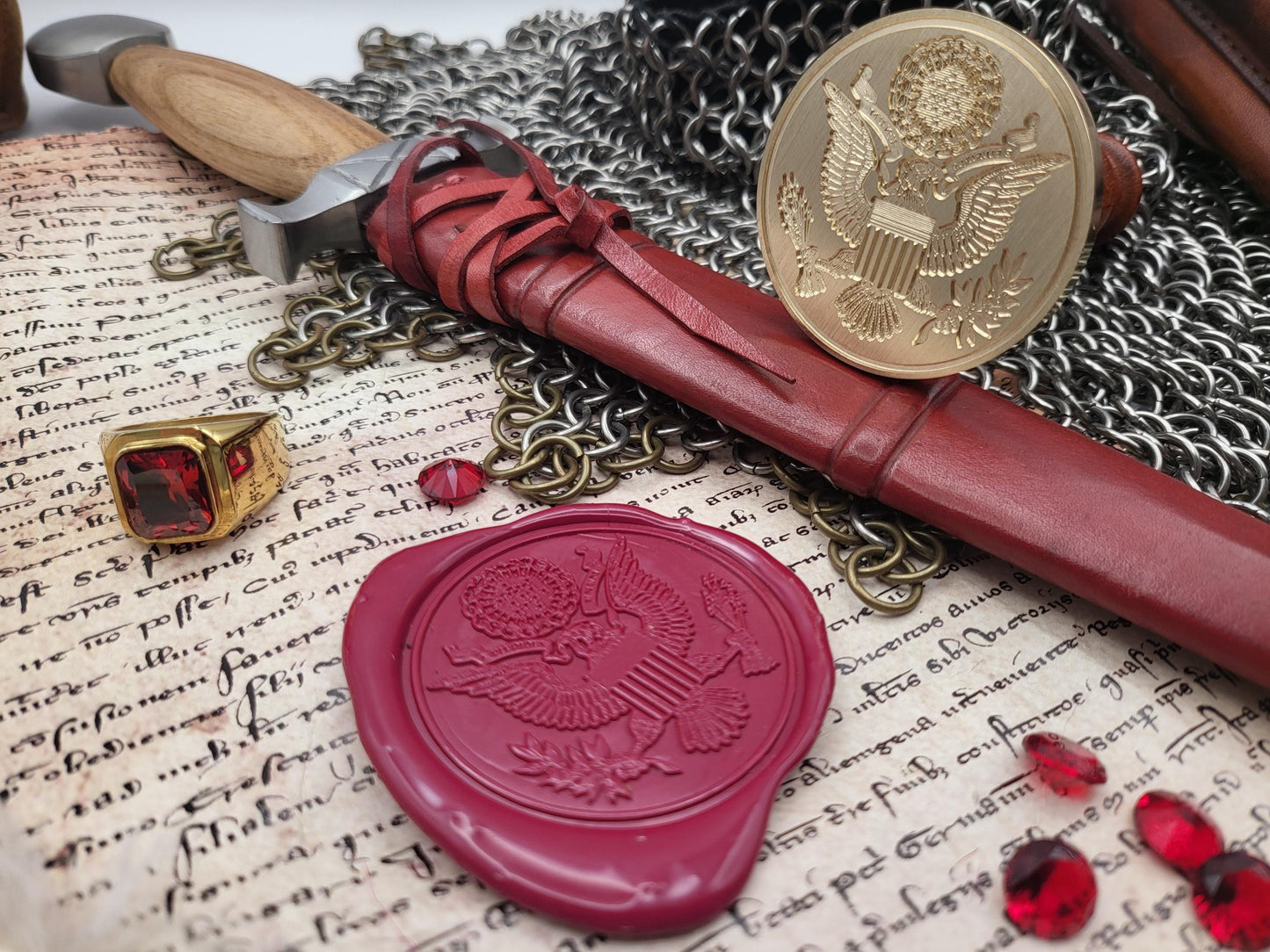 The Great Seal of the United States of America from 1902 – The Emblem of Liberty and Sovereignty - Wax Seal Stamp