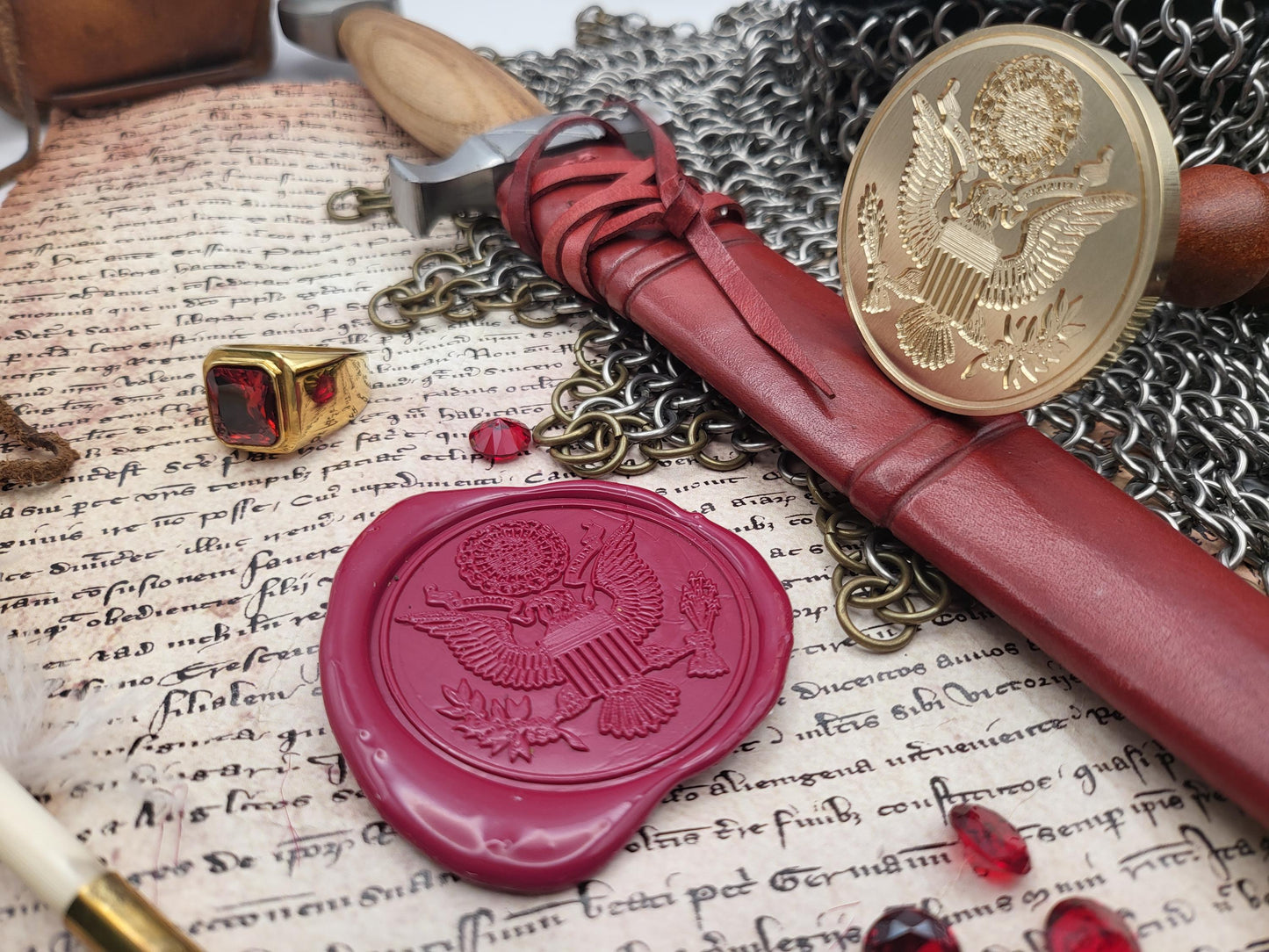 The Great Seal of the United States of America from 1902 – The Emblem of Liberty and Sovereignty - Wax Seal Stamp